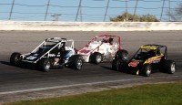 TANNER SWANSON GRABS IRWINDALE SPRINTS Tanner Swanson of Kingsburg, Calif. and his brother Kody were involved in first-lap spins but recovered to finish 1-2 in Thursday night’s AMSOIL USAC Western/Western Classic Sprint race at Toyota Speedway at Irwindale, Calif.