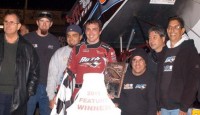 Tim Kaeding successfully defended his California turf from the invading Lucas Oil ASCS presented by K&N Filters National forces by racing to victory lane in Wednesday night’s season-opening 30-lap main event atop the 1/3-mile Thunderbowl Raceway clay oval.