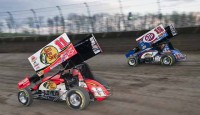 Tony Stewart Racing teammates trade lead numerous times; Meyers third...