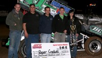 Roger Crockett won the sprint car feature Saturday night at Cottage Grove Speedway.  Seth Nunes, Zack Spaulding, Garen Linder, and Marvin Smith rounded out the top five. 