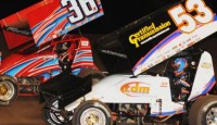 Starting up seemingly where he left on in 2012, defending Speedway Motors Midwest Regional Champion Jack Dover used slower traffic to take the Midwest season opener worth $2,500 at the I-80 Speedway in Greenwood, Neb.