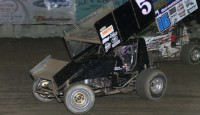 Byron Reed won the Fremont / Attica Sprint Title event Friday night at Attica Raceway Park.