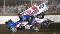 Donny Schatz won the All Star Circuit of Champions feature Wednesday night at Red River Valley Speedway.  Brad Sweet, David Gravel, Sammy Swindell, and Tim Shaffer rounded out the top five.  
