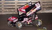 Tuesdays with TMAC – Victory at 34 Raceway! The VerMeer #55 worked flawlessly as Terry McCarl drove from green to checker to take the $4,000 to win Monster Energy™ Sprint Car Series show last Saturday night at the 34 Raceway in West Burlington, Iowa. The win was the Altoona, Iowa drivers seventh of the season.