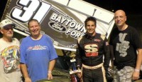 Brandon Berryman found his way back to Smiley’s Racing Products ASCS Gulf South victory lane with a last-corner move around Travis Rilat to win Friday night’s 25-lap main event at the Golden Triangle Raceway Park.
 