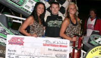 By Lonnie Wheatley,Stacy Verrall photo ELMA, Wash. (August 26, 2011) – Roger Crockett kicked off Grays Harbor Raceway’s Big E Weekend by racing to his fourth ASCS Northwest win of...