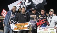 Hafertepe Wins the 2011 Canadian Sprint Car Nationals Sam Hafertepe, Jr. waited until Saturday to take the track at Ohsweken Speedway and made the wait worthwhile by winning the Canadian Sprint Car Nationals feature event. Hafertepe passed Jamie Collard on lap 12 and motored away for his first Canadian Nationals championship driving his family owned team. Hafertepe collected $11,000 dollars for his effort.