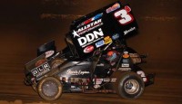 Shane Stewart has found a good fit with the Joe Gaerte and Tim Norman owned sprint car. The Bixby, Oklahoma driver took the lead on lap 18 from his 13th starting spot and went on to capture the opening night win in the Fort Ball Pizza Palace 410 Sprints at Fremont Speedway on JRC Transportation of Clyde night.
