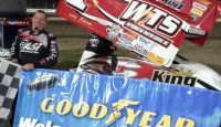 Sides scores win in the USCS presented by Goodyear season opener at Magnolia Jason Sides from Bartlett, Tennessee inherited the lead from Benton, Arkansas' Tim Crawley on lap 20 of the 25-lap United Sprint Car Series presented by Goodyear main event on Saturday night to reach the USCS www.RockAuto.com victory lane in the sprint car portion of the "Frostbuster 250" at Magnolia Motor Speedway.