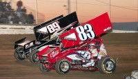 Tim Shaffer won the All Star Circuit of Champions feature at Utica Rome Speedway Sunday. Shaffer was followed by Jessica Zemken, Stevie Smith, Greg Hodnett and Tony Stewart. 
