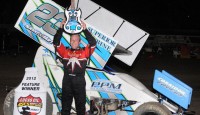 The fourth annual Rock-N-Roll 50 at Riverside International Speedway in West Memphis, Arkansas lived up to its name as the night’s 50 lap feature saw Snohomish, Washington’s Seth Bergman taking home the custom Gibson Guitar and his first Lucas Oil ASCS National Tour victory.