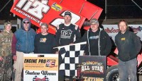 Dale Blaney Wins Night One of Attica Spring Nationals Dale Blaney came from 11th and caught leader Craig Mintz on the white flag lap and pulled out an exciting victory Friday night at Attica Raceway Park.