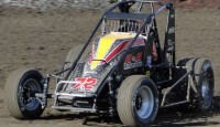 In one of the most spectacular drives in the history of the USAC West Coast 360 Sprint Car Series, Elk Grove's Kyle Larson won the Faria Memorial from the twentieth starting spot.
