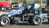 Hunter Schuerenberg won the sprint car feature Saturday night at Lawrenceburg Speedway.  