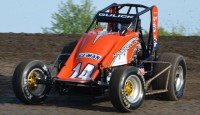 Thomas Meseraull and Coleman Gulick won features Saturday night at Lawrenceburg Speedway.  Meseraull won the makeup sprint car feature while Gulick won the regularly scheduled main event.  