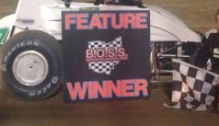 Mike Burkin holds off Steve Irwin for BOSS feature victory at Wayne County Speedway...