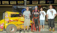 Hines Hauls in USAC Midget Loot at Dodge City! Tracy Hines continued his winning ways atop Dodge City Raceway Park’s 3/8-mile clay oval by racing to victory lane in Saturday night’s non-stop 30-lap USAC Mopar National Midget feature event that took a mere 8:19.18 to complete.