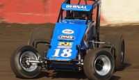 Ryan Bernal won the USAC West Coast 360 sprint car feature Saturday night at Santa Maria Speedway.  Danny Sheridan, Matt Mitchell, Bud Kaeding, and Danny Faria, Jr. rounded out the top five.