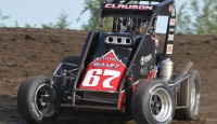 CLAUSON TAKES ANGELL PARK MIDGET WIN Bryan Clauson of Noblesville, Indiana picked up his second Mopar National Midget Series feature win of the season on Sunday night at Angell Park Speedway. The win was Clauson’s 25th of his career, tying him for fifteenth on the all-time list.