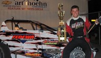 Trevor Berry won the non-wing sprint car feature Friday night at Spartan Speedway.  The victory was the second during Berry’s rookie season of sprint car racing in just three starts.  Berry was driving the Fedewa motorsports Beast chassis. 
