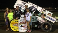 Jason Johnson was in the right place at the right time as the Law Office of Richard Strunks No. 41 sailed to his fifth Lucas Oil ASCS presented by MAVTV triumph of the 2012 season.