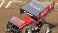Tony Stewart won the Patriot Sprint Tour / United Racing Company co-sanctioned event Friday night at Black Rock Speedway.  