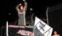 Johnson masters a tricky I-30 Speedway On a newly resurfaced I-30 Speedway, the Lucas Oil American Sprint Car Series presented by MAVTV American Real found Mother Nature’s week long assistance with nearly five inches of rain produced a rough, tricky surface that saw Jason Johnson able to master the ruts while repeatedly trading the lead with Johnny Herrera for his third National Tour win of the 2013 season.