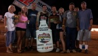 Mason Moore won the Civil War Series feature Sunday night at Silver Dollar Speedway.  Andy Gregg, Shane Golobic, Justin Sanders, and Herman Klein rounded out the top five. 