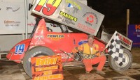 Doug Zimmerman won the sprint car feature Saturday night at Butler Motor Speedway.