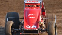 Leary Wins on Last Lap Pass at Lawrenceburg Despite a two hour rain delay, The Lawrenceburg Chevrolet Sprint car feature did not disappoint as CJ Leary started from the 5th position.