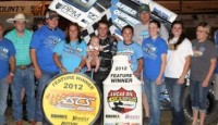 Bacon Thrills Hometown Crowd with Creek County Win It’s always nice to win at home and that is exactly what Brady Bacon did this past Friday night, taking his sixth win of the 2012 season on a very technical Creek County Speedway.