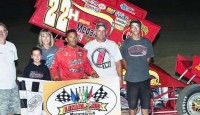 Hannagan Wins at Limaland Randy Hannagan won the sprint car feature Friday night at Limaland Motorsports Park...