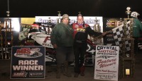Gregg Dalman Wins Lane Automotive MTS Main at Crystal Perfect racing weather and thirty of the best non-wing sprint cars in the state of Michigan took to the track at Crystal Motor Speedway to close out the 2012 racing season.
