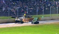 Allard Wins Wild Sprint Car Feature at Western Springs Larson dominates another midget car feature during