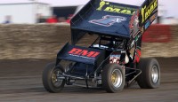Jason Johnson measured each and every move race long leader Don Droud, Jr. made and then found the perfect opportunity to execute a slide job with eleven laps remaining to claim the season opener for the National Championship Racing Association of Park City, Kansas 