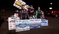 Poirier Wins ESS Feature at Can-Am Steve Poirier won the season opening event for the Lucas Oil Empire Super Sprints at Can-Am Motorsports Park.