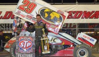 Madsen Wins Friday Night World of Outlaws Feature at Eldora Kerry Madsen won the STP World of Outlaws sprint car series feature Friday night at Eldora Speedway. Craig Dollansky, Paul McMahan, Donny Schatz from 24th starting spot, and Jac Haudenchild rounded out the top five. More on this race to come!