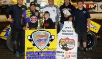 History repeated itself at the I-80 Speedway in Greenwood, Neb. as Danny Lasoski took the Protect the Harvest A-Feature with the Lucas Oil ASCS presented by MAVTV American Real for the second year running in the Parker and Mark Burch backed No. 1m.