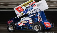  Mark Dobmeier won the Northern Outlaw Sprint Car Association feature Thursday night at the Red River Co-Op Speedway.