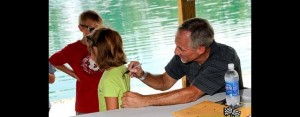 Brad Doty signing autographs at Limaland in 2010. (T.J. Buffenbarger Photo)
