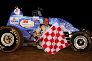 Johnny Parsons, III won the UMSS sprint car feature at St. Croix Speedway. - UMSS Photo