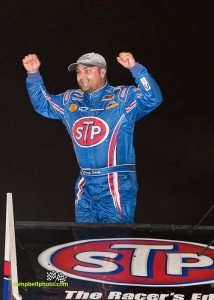 Donny Schatz won the National Speed Sport News World Challenge at Knoxville Raceway.  - Mike Campbell/campbellphoto.com