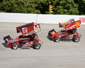 Kevin and Kyle Feeney at Winchester Speedway. - Bill Miller Photo