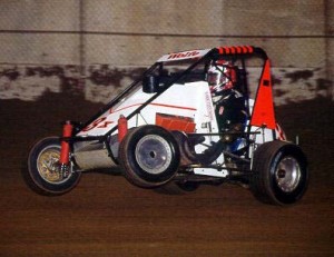 John Wolfe at the 2001 Chili Bowl Nationals. - Russ Labounty Photo