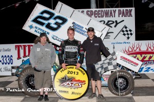 Seth Bergman led all but five laps en route to victory in the Smiley's Racing Products ASCS Lone Star Regional opener at the Kennedale Speedway Park. (ASCS Photo / Patrick Grant) 