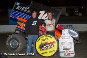 Kyle Bellm raced to his first Lucas Oil ASCS presented by MAVTV American Real victory on Friday, March 22, 2013 at the Devil's Bowl Speedway. (ASCS Photo / Patrick Grant)