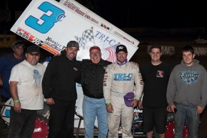 Willie Croft with the Tri-C Team in victory lane. - Image courtesy of Tim Holland 