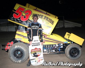 Jack Dover claimed his second Steve King Memorial check on Saturday, May 25 at the Great American Dirt Track in Jetmore, Kan. (ASCS / Bryan Hulbert Photo)