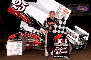 Brooke Tatnell in Rice Lake Victory Lane. - Image courtesy of UMSS