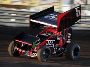 Jamie Ball sets quick time for the Knoxville Raceway 360's on 11 May 2013. - Serena Dalhamer photo